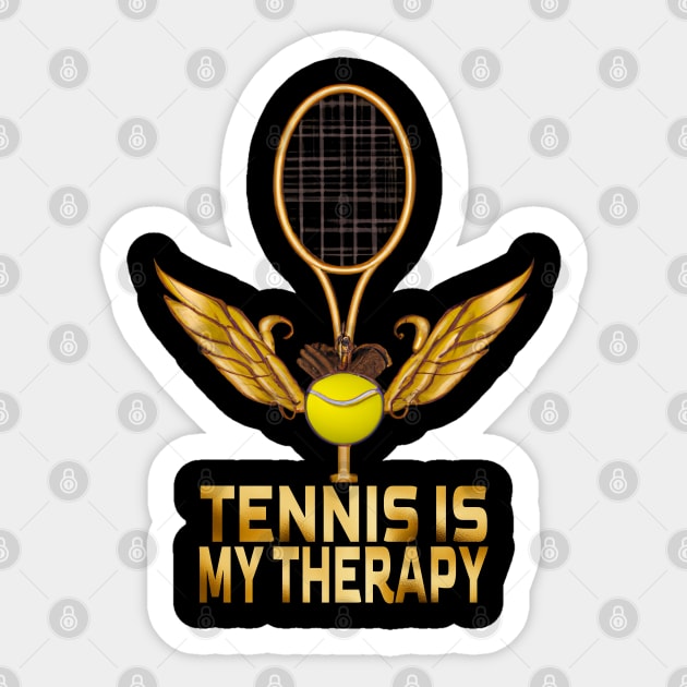 Tennis Is My Therapy, Tennis Lovers Sticker by MoMido